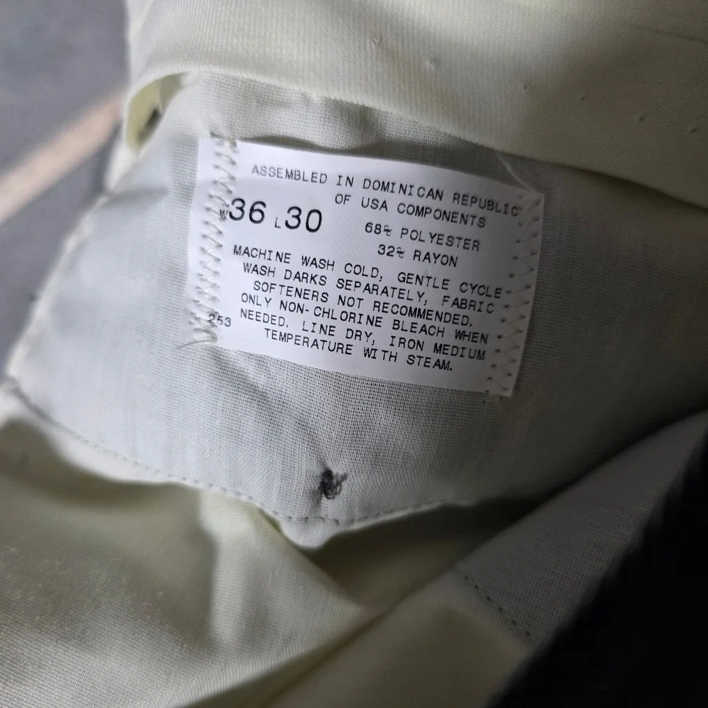 Allyn Saint George Mens 36x30 Dress Pants Grey Pleated Cuffed American Classic